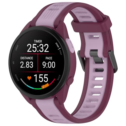 Zohmuly Band Kompatibel mit Garmin Forerunner 165/168/D2 Air X10/Amazfit bip 3/GTS 4 Mini, Weiches Silikon Replacement Watch Strap Silikonarmband Herren Damen Silikon Ersatzarmband für Galaxy Watch 6 von Zohmuly