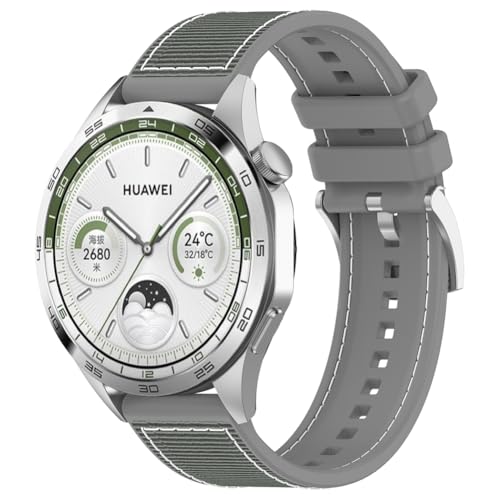 Zohmuly Band Kompatibel mit Huawei watch GT4 46mm/watch 4/4 pro, Weiches Silikon Replacement Watch Strap Silikonarmband Herren Damen Silikon Ersatzarmband für Honor watch GS4/GS3/GS3i von Zohmuly