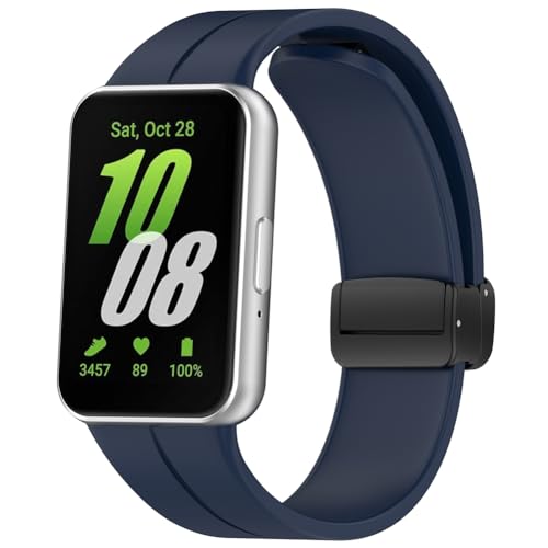 Zohmuly Band Kompatibel mit Samsung Galaxy Fit 3, Weiches Silikon Replacement Watch Strap Silikonarmband Herren Damen Silikon Ersatzarmband für Galaxy Fit 3 von Zohmuly