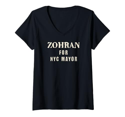 Damen Zohran Mamdani für NYC Mayor Lustig Cool Trendy Progressive T-Shirt mit V-Ausschnitt Damen Zohran Mamdani für NYC Mayor Lustig Cool Trendy Progressive T-Shirt mit V-Ausschnitt von Zohran Mamdani For NYC Mayor Funny Tees Gifts