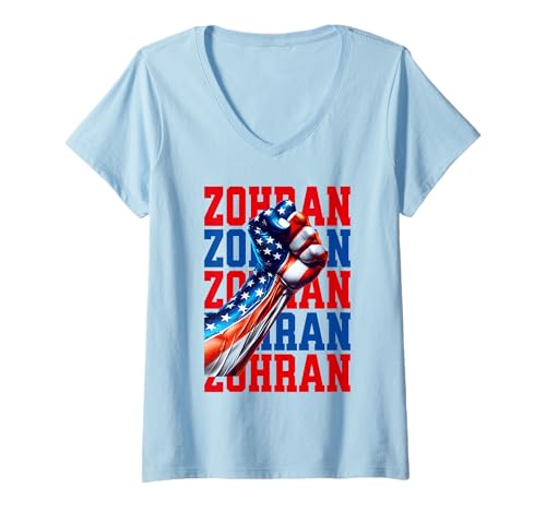 Damen Zohran Mamdani für den Bürgermeister von NYC Lustig, cool, trendig, progressiv T-Shirt mit V-Ausschnitt Damen Zohran Mamdani für den Bürgermeister von NYC Lustig, cool, trendig, progressiv T-Shirt mit V-Ausschnitt von Zohran Mamdani NYC Mayor Campaign 2025