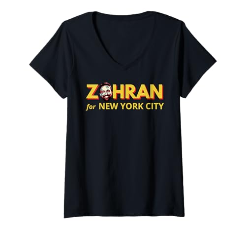 Damen Zohran Mamdani für NYC Mayor Funny NYC Mayor Wahl 2025 T-Shirt mit V-Ausschnitt Damen Zohran Mamdani für NYC Mayor Funny NYC Mayor Wahl 2025 T-Shirt mit V-Ausschnitt von Zohran Mamdani NYC Mayor Campaign Funny Tees Gifts