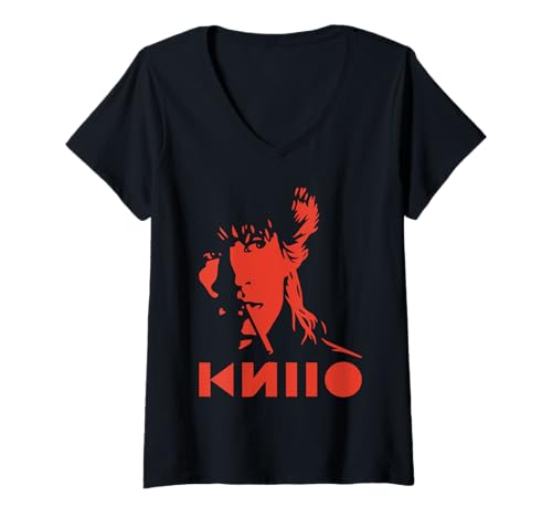 Damen Wiktor Zoi Rockmusiker Russland Kino UDSSR T-Shirt mit V-Ausschnitt Damen Wiktor Zoi Rockmusiker Russland Kino UDSSR T-Shirt mit V-Ausschnitt von Zoi Kino Rockmusik Russland Russisch