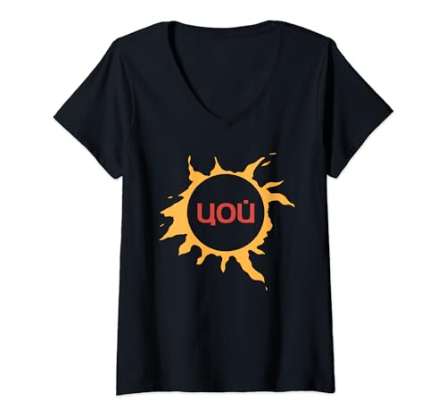 Damen Wiktor Zoi Rockmusiker Russland Kino UdSSR T-Shirt mit V-Ausschnitt Damen Wiktor Zoi Rockmusiker Russland Kino UdSSR T-Shirt mit V-Ausschnitt von Zoi Kino Rockmusik Russland Russisch