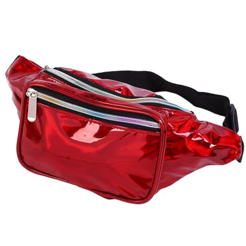 Bauchtasche Herren, HüFttasche für Männer Frauen Unisex, Handytasche Sport Geldgürtel Wandern (Color : Red, Size : One Size) von Zolito