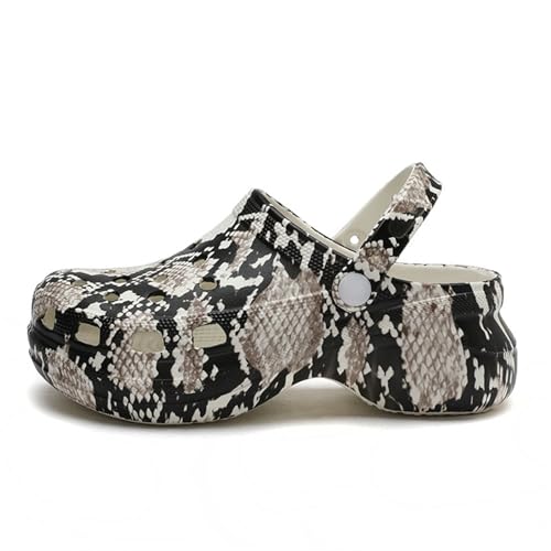 Damen Clog, Wasserdichter Freizeit Clogs, Freizeit Sandalen für Arbeit Gesundheit Küche Pool Strand usw(Python,40) von Zolito