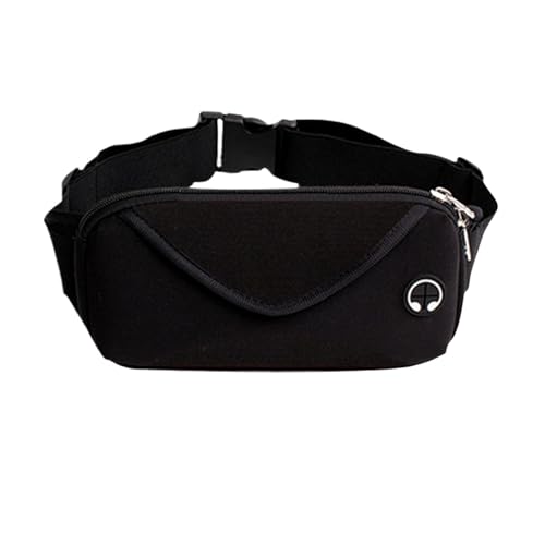 Hüfttasche, HüFttasche für Männer Frauen Unisex, Handytasche Sport Geldgürtel Wandern (Color : Black, Size : One Size) von Zolito