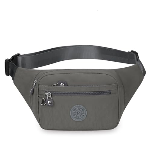 Hüfttasche, Wasserdicht Hüfttasche für Herren und Damen, Fanny Pack Pour Randonnée Cyclisme Balade Ville Vacances (Color : Grey, Size : One Size) von Zolito