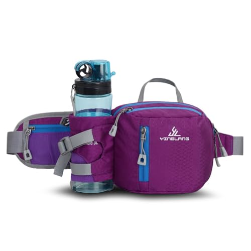 Hüfttasche Herren, HüFttasche für Männer Frauen Unisex, Doggy Bag für Running, Sac de Taille Pour Sport en Plein a.ir Course à Pied et Voyag.e (Color : Purple, Size : One Size) von Zolito