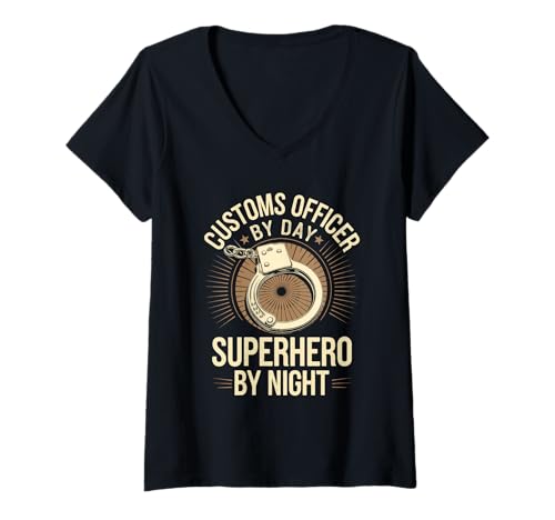 Damen Importkontrolle Grenzschutz - Zoll Zollbeamte T-Shirt mit V-Ausschnitt Damen Importkontrolle Grenzschutz - Zoll Zollbeamte T-Shirt mit V-Ausschnitt von Zollbeamte Geschenke & Ideen