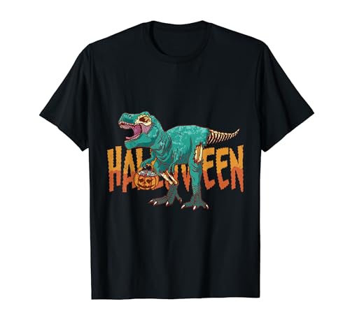 TRex Dino Zombie Halloween Trick Treat Dinosaurier Erwachsene Kinder T-Shirt TRex Dino Zombie Halloween Trick Treat Dinosaurier Erwachsene Kinder T-Shirt von Zombie Dinosaur Halloween Tees