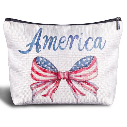 Zomhix Make-up-Tasche für Damen, Motiv: 4. Juli, Gedenktag, Unabhängigkeitstag, Kosmetiktasche für Geldbörse Zomhix Make-up-Tasche für Damen, Motiv: 4. Juli, Gedenktag, Unabhängigkeitstag, Kosmetiktasche für Geldbörse von Zomhix