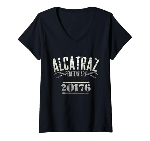 Damen Alcatraz Penitentiary 20176 Cooles Lustiges Gefängnis-T-Shirt T-Shirt mit V-Ausschnitt Damen Alcatraz Penitentiary 20176 Cooles Lustiges Gefängnis-T-Shirt T-Shirt mit V-Ausschnitt von Zone - 365 Alcatraz Fun Shirt