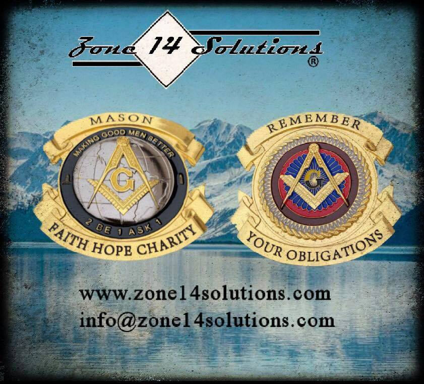Masonic Challenge Münze Masonic Challenge Münze von Zone14Solutions