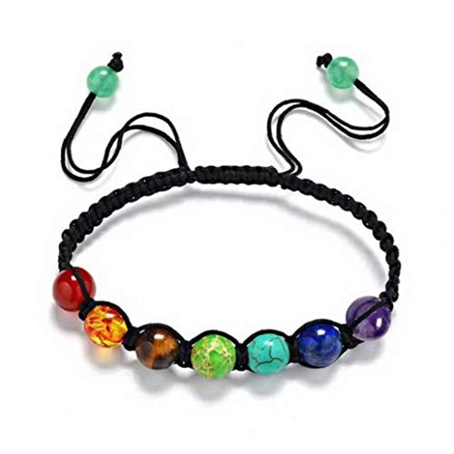 7 Chakra Armband Reiki Regenbogen-Armband-Korn-Armband Zubehör Hand Halskette Schmuck von Zonfer