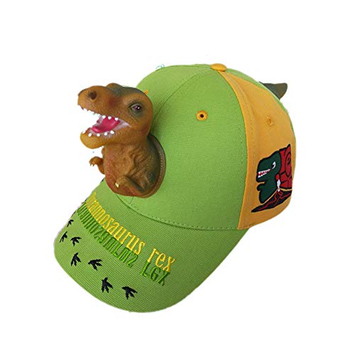 Boy Mützen 3D Dinosaurier Baseballmütze Baseballmütze Sommer Sonne Sport im Freien Snapback Geburtstags-Geschenk für Kinder von Zonfer