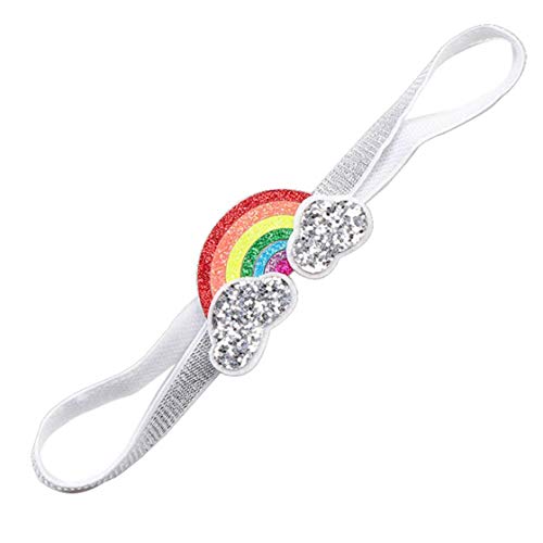 Kinder Non-Woven-Tuch-Haarband Regenbogen Headwrap Nette Karikatur-Kopfbedeckung Pailletten Haarpflege-Tools Beauty-Zubehör für Mädchen von Zonfer