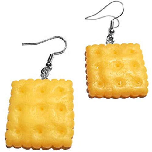 Zonfer 1pair Keks Ohrringe, Quadrat Plätzchen-ohrring Für Frauen-mädchen von Zonfer