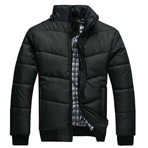 ZongSen Herren Jacke Kapuzen Winter Mantel Parka Warm Daunenjacke Schwarz XL von ZongSen