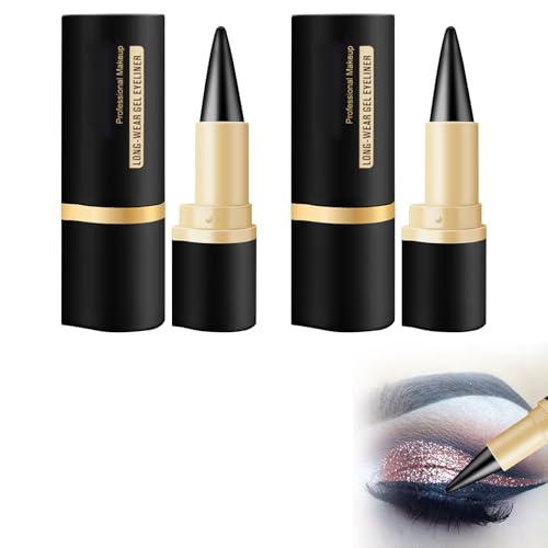 Zonoori 2 Stück Langanhaltend Eyeliner Wasserfest, Trocknender Wischfester Schwarz Eyeliner Stift von Zonoori