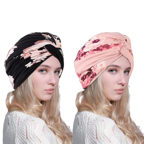 Zonoori 2 Stück Turban Damen, Kopfbedeckung Chemo, Kopftuch Damen Chemo von Zonoori