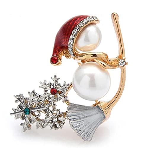 Weihnachtsbrosche Pins Für Frauen Mädchen Winter Schneeflocke Schneemann Glückliche Weihnachtsbaum Kristallbroschen von PiniceCore