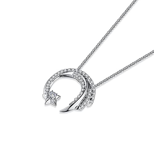 Zonster 1 Stück Moon Star 925 Sterling Silber Meteor Garten Slip Fallende Micro-Inline Clavicle Kette Temperament Weibliche Halskette von Zonster
