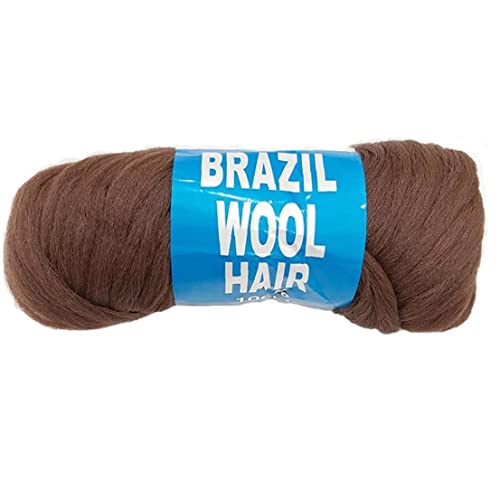 Zonster 70g Brasilianische Wollhaar Geflochtene Perücken Für Kaffee Afrikanische -schlösser Zöpfe Twisted Perücke Haare Angehalten Stricken Brasilien Garn, Braun von Zonster