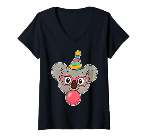 Damen Zoo Tiere Wildlife Geburtstag Party Zoo Tag Tier T-Shirt mit V-Ausschnitt Damen Zoo Tiere Wildlife Geburtstag Party Zoo Tag Tier T-Shirt mit V-Ausschnitt von Zoo Animal Costume Wildlife Theme Party Gifts