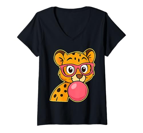 Damen Zoo Tiere Wildlife Geburtstag Party Zoo Tag Tier T-Shirt mit V-Ausschnitt Damen Zoo Tiere Wildlife Geburtstag Party Zoo Tag Tier T-Shirt mit V-Ausschnitt von Zoo Animal Costume Wildlife Theme Party Gifts