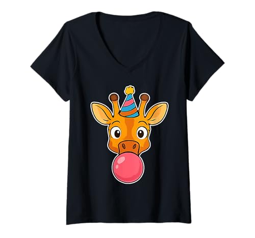 Damen Zoo Tiere Wildlife Geburtstag Party Zoo Tag Tier T-Shirt mit V-Ausschnitt Damen Zoo Tiere Wildlife Geburtstag Party Zoo Tag Tier T-Shirt mit V-Ausschnitt von Zoo Animal Costume Wildlife Theme Party Gifts