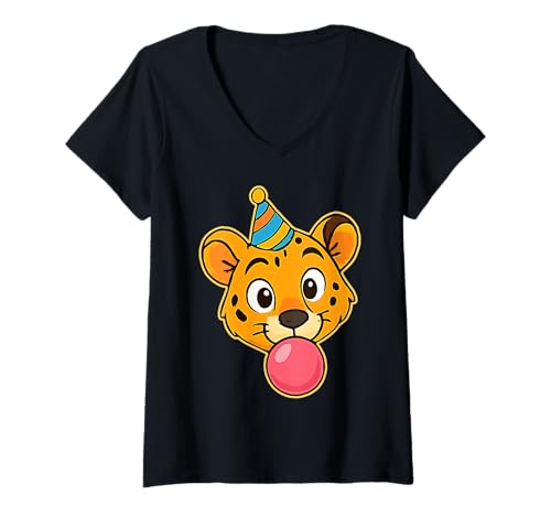 Damen Zoo Tiere Wildlife Geburtstag Party Zoo Tag Tier T-Shirt mit V-Ausschnitt Damen Zoo Tiere Wildlife Geburtstag Party Zoo Tag Tier T-Shirt mit V-Ausschnitt von Zoo Animal Costume Wildlife Theme Party Gifts