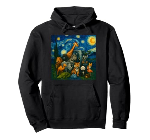 Zootiere Sternennacht Geburtstagsparty für Männer Frauen Kinder Pullover Hoodie von Zoo Animal Wildlife Clothes For Kids Boys Girls