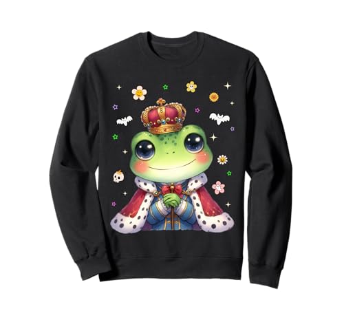 Men Women Kids Groovy Retro Funny Cute Frog Spooky Halloween Sweatshirt Men Women Kids Groovy Retro Funny Cute Frog Spooky Halloween Sweatshirt von Zoo Animals Toad Frog Lovers Halloween Costumes