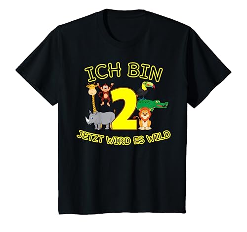 Kinder Kinder Zoo 2. Geburtstag Kind 2 Jahre Junge Mädchen Geschenk T-Shirt von Zoo Dschungel Tiere & Kindergeburtstag Geschenke