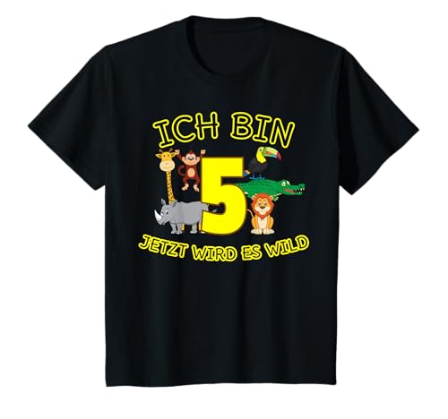 Zoo 5. Geburtstag Kind 5 Jahre Junge Mädchen Tiere Geschenk T-Shirt Zoo 5. Geburtstag Kind 5 Jahre Junge Mädchen Tiere Geschenk T-Shirt von Zoo Dschungel Tiere & Kindergeburtstag Geschenke