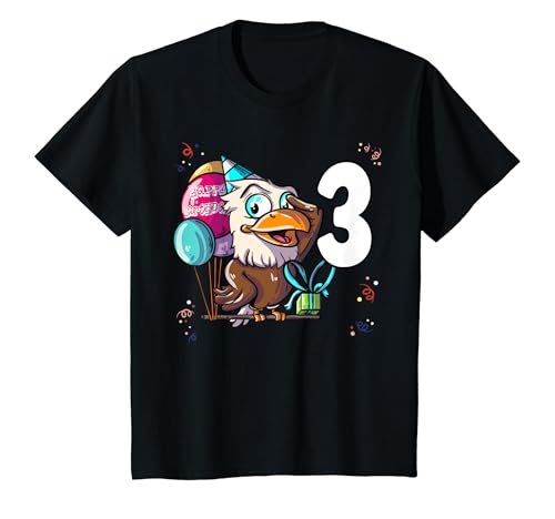 Kinder Adler 3 Jahr Kind 3. Geburtstag T-Shirt von Zoo Kindergeburtstag