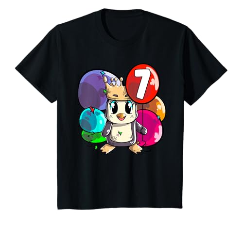 Pinguin 7 Jahr Kind 7. Geburtstag T-Shirt von Zoo Kindergeburtstag