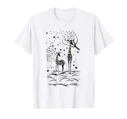 Giraffe Giraffen Afrika Safari Wildtiere Fans Damen Giraffen T-Shirt von Zoo Wildnis Tiere Wildtiere Safari Geschenkidee