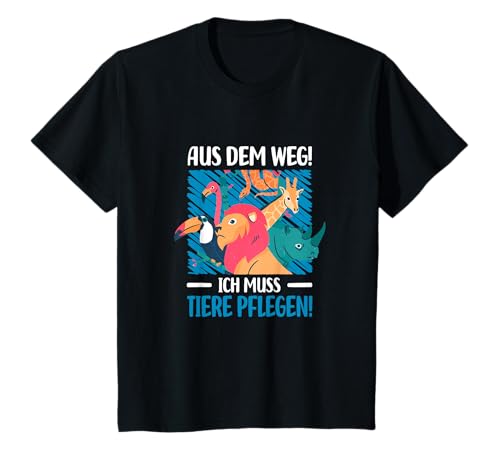 Kinder Aus dem Weg! Ich muss Tiere pflegen! Zoowärter Tierpfleger T-Shirt Kinder Aus dem Weg! Ich muss Tiere pflegen! Zoowärter Tierpfleger T-Shirt von Zoo Zoowärter Tierpfleger Tierpflegerin Tiere