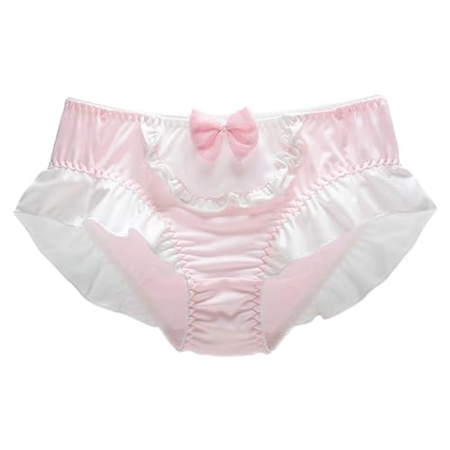 ZooChest Slip Damen Nette Höschen Seiden Unterwäsche für Frauen Unterhosen Rüschen Hipster Panty mit Baumwollanteil Sissy Höschen L von ZooChest