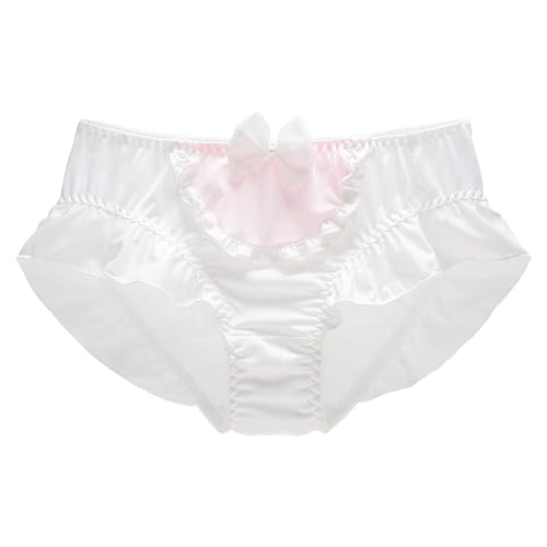 ZooChest Slip Damen Nette Höschen Seiden Unterwäsche für Frauen Unterhosen Rüschen Hipster Panty mit Baumwollanteil Sissy Höschen L von ZooChest