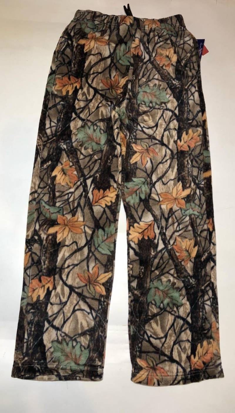 Zoofleece Hose Mossy Forest Super Bequem Braun Baum Camouflage Fleece Sweats Geschenk S-3x von ZooFleece
