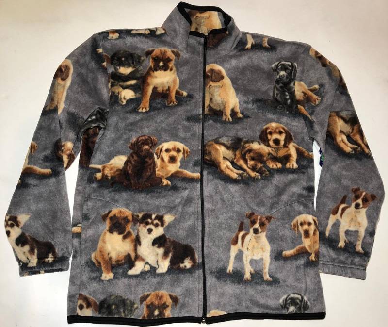 Zoofleece Hunde Süße Welpen Grau Fleece Beagle Beagles Jacke Beste Freundin Geschenk Geburtstagspullover Lustiges Sweater Weihnachten Xmas S-3X von ZooFleece