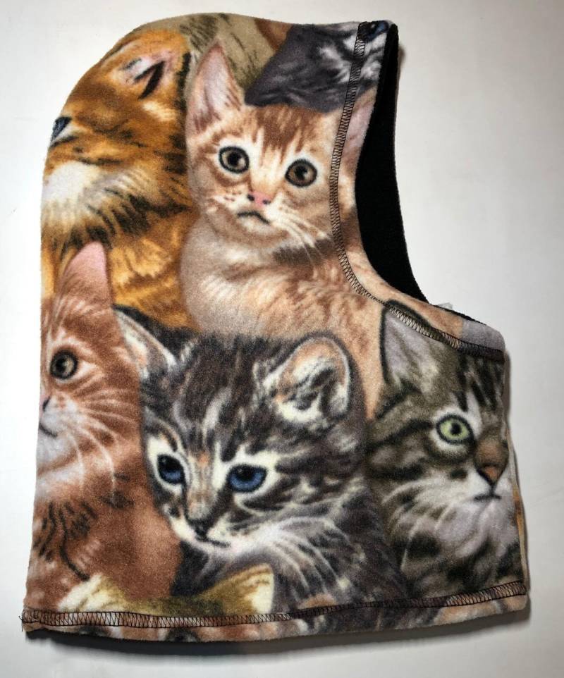 Zoofleece Katze Kätzchen Katzen Tier Haustier Unisex Balaclava Gesichtsmaske Wendehaube Winter Jagd Skifahren Snowboarding Sport von ZooFleece