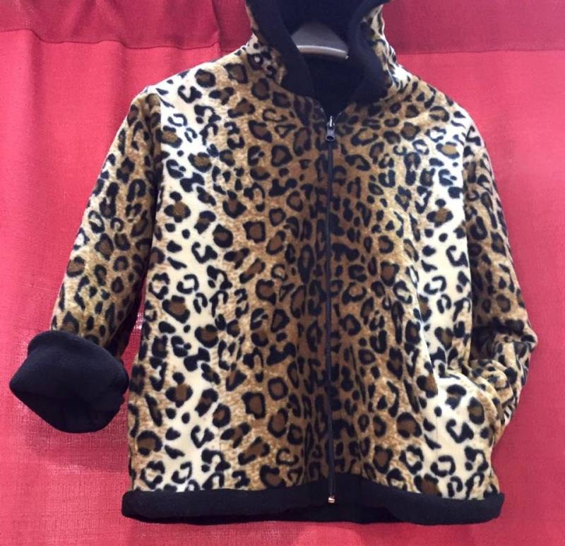 Zoofleece Leopard Kinder Kleinkind Polar Wendbar Schwergewicht Fleece Jacke Winter Warme von ZooFleece