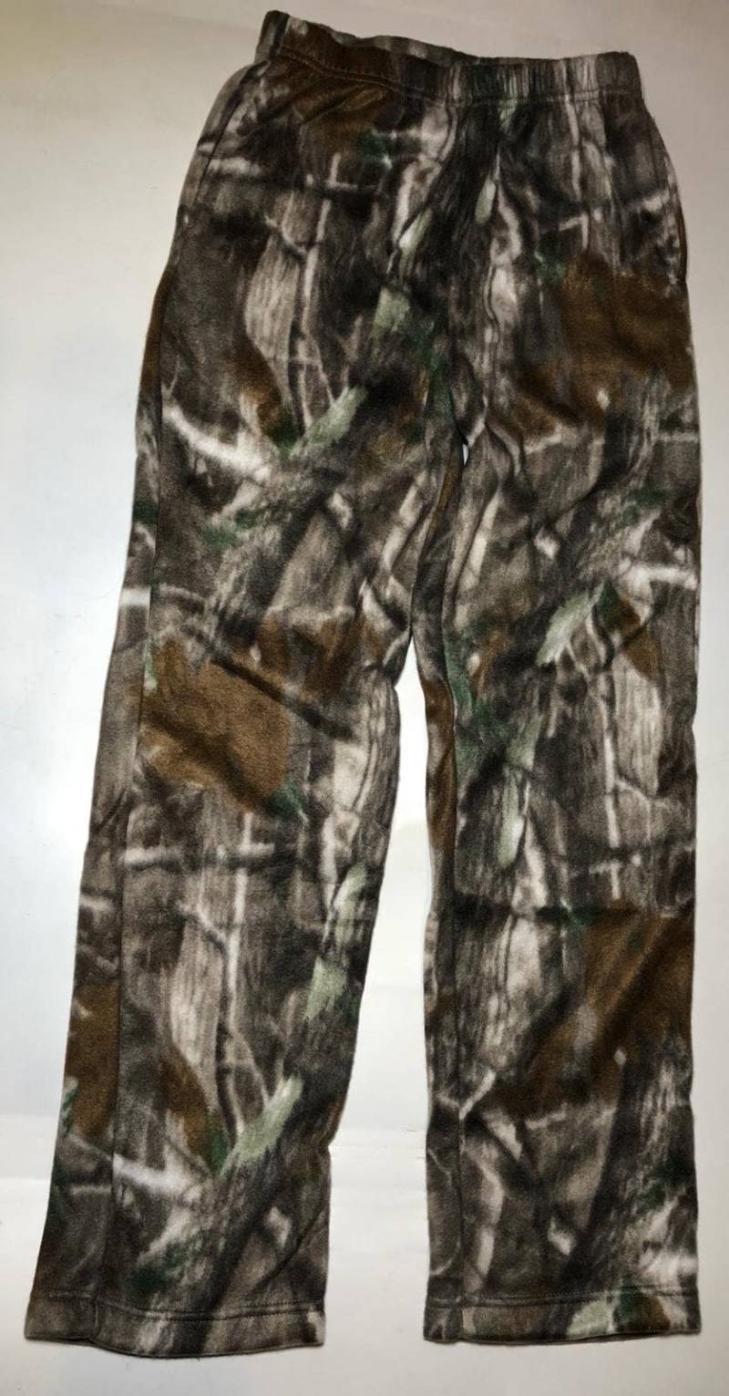 Zoofleece Super Bequeme Graue Baum Camouflage Fleece Hose Sweats Geschenk Xl-3X von ZooFleece