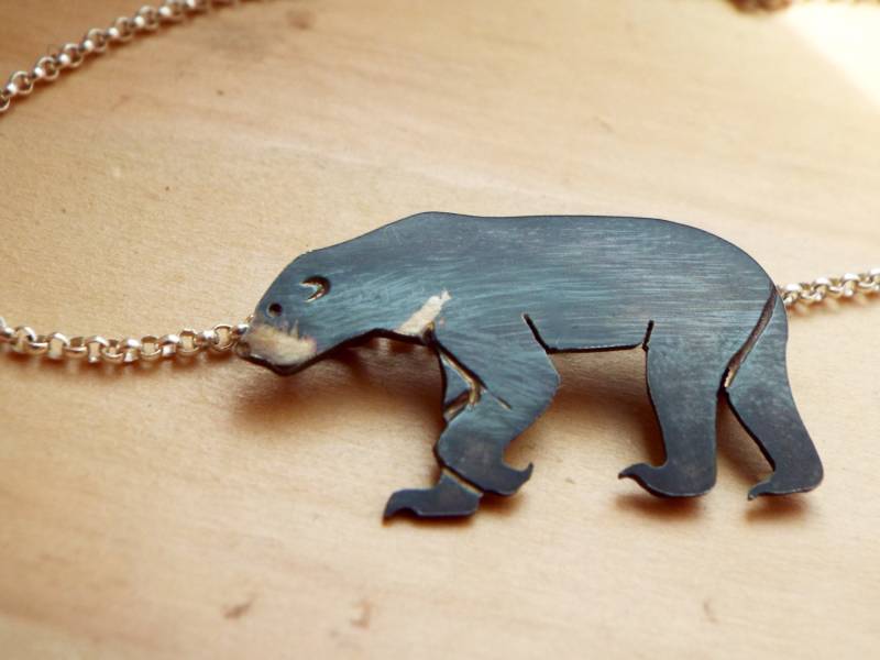 Malayan Sonnenbär 925 Silber Halskette von ZooInfinityAndBeyond