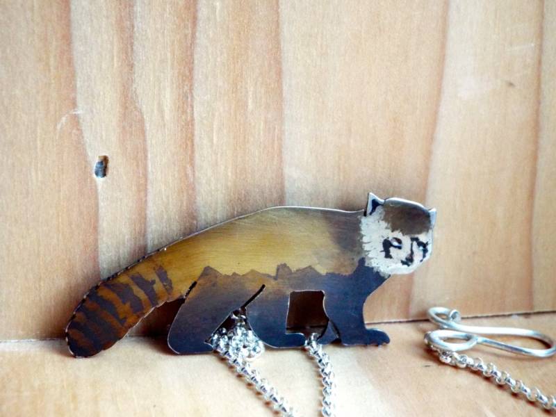 Roter Panda Sterling Silber Halskette von ZooInfinityAndBeyond