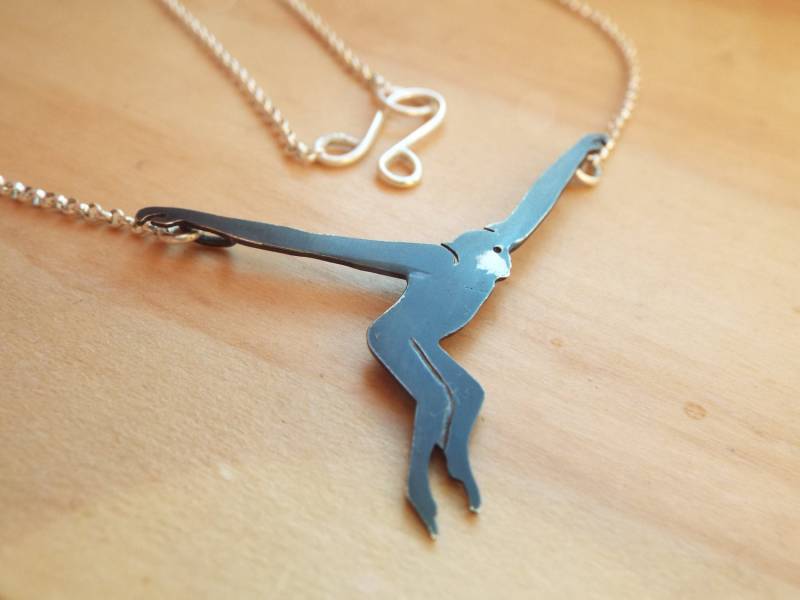 sterling Silber Weiß Wange Gibbon Halskette von ZooInfinityAndBeyond